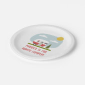 アドベンチャーレッドキャンパー誕生日紙プレート ペーパープレート (アングル)