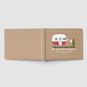 アドベンチャーレトロキャンパートレーラーニュートラルベビーシャワー ゲストブック (全面)