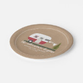 アドベンチャーレトロキャンパートレーラーニュートラルベビーシャワー ペーパープレート (アングル)