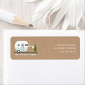 アドベンチャーレトロキャンパートレーラーボーイベビーシャワー ラベル (インサイチュ)