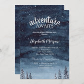 アドベンチャーワアウェイズウィンターフォレストの退職パーティー 招待状 (正面/裏面)