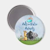 アドベンチャーワアウェイズウォーターカラーサファリジャングル動物 マグネット (正面/裏面)