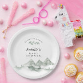 アドベンチャーワアウェイズウォーターカラーマウンテンベビーシャワー ペーパープレート (パーティー)