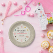 アドベンチャーワアウェイズウッドランドガールベビーシャワー ペーパープレート (パーティー)