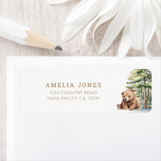 アドベンチャーワアウェイズウッドランドテディベアアドレス ラベル (インサイチュ)