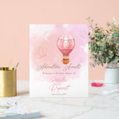 アドベンチャーワアウェイズガールベビーシャワー歓迎サイン アクリルサイン (ウェディング)