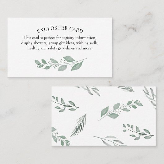 アドベンチャーワアウェイズグリーンマウンテンエンクロージャカード 名刺 (正面/裏面)