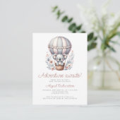 アドベンチャーワアウェイズコアラベアバルーン赤ちゃんシャワー ポストカード (スタンド正面)