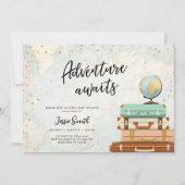 アドベンチャーワアウェイズトラベルカップル赤ちゃんシャワー 招待状 (正面)