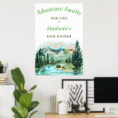 アドベンチャーワアウェイズナショナルパークベビーシャワーウェルカム ポスター (ホームオフィス)