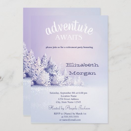 アドベンチャーワアウェイズパインツリーフォレストスノーリタイアメント 招待状 (正面/裏面)