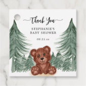 アドベンチャーワアウェイズフォレストウッドランドベビーシャワー フェイバータグ (正面)