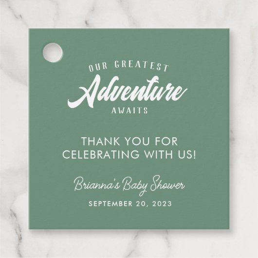 アドベンチャーワアウェイズフォレストベビーシャワー山 フェイバータグ (正面)