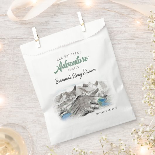アドベンチャーワアウェイズフォレストベビーシャワー山 フェイバーバッグ (クリップ留めされた状態)