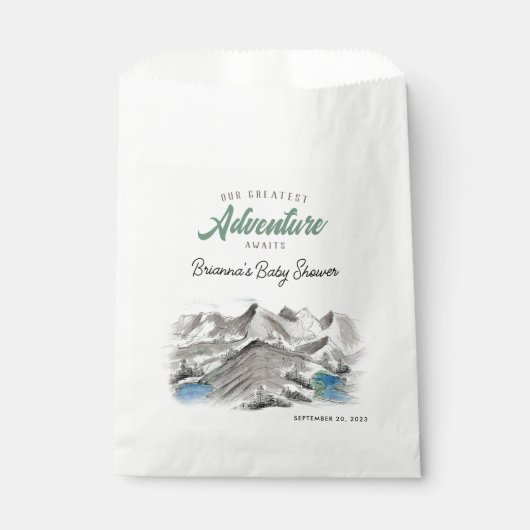 アドベンチャーワアウェイズフォレストベビーシャワー山 フェイバーバッグ (正面)