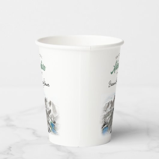 アドベンチャーワアウェイズフォレストベビーシャワー山 紙コップ (右)