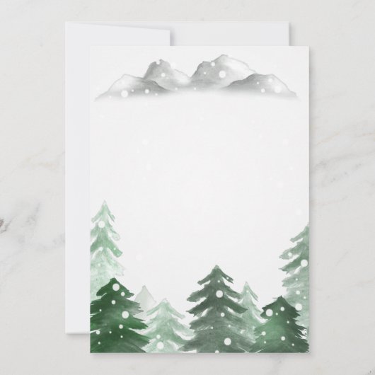 アドベンチャーワアウェイズフォレストマウンテンズスノー引退 招待状 (裏面)