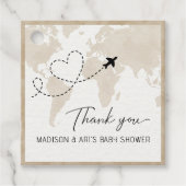 アドベンチャーワアウェイズベビーシャワーメッセージカード フェイバータグ (正面)