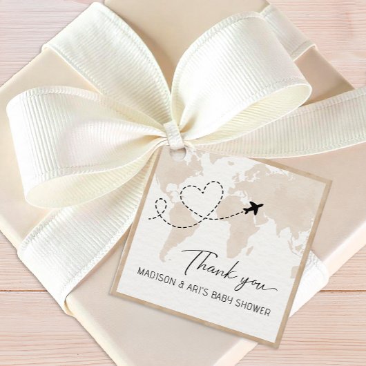 アドベンチャーワアウェイズベビーシャワーメッセージカード フェイバータグ