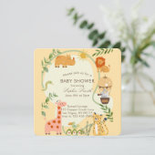 アドベンチャーワアウェイズベビーシャワー角丸 招待状 (スタンド正面)