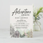 アドベンチャーワアウェイズマウンテンベアーベビーシャワー 招待状 (スタンド正面)
