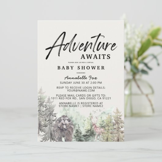 アドベンチャーワアウェイズマウンテンベビーベイビーシャワーの侵入者 招待状 (スタンド正面)