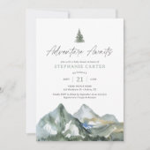 アドベンチャーワアウェイズマウンテンボーイベビーシャワー 招待状 (正面)