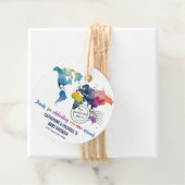 アドベンチャーワアウェイズワールドマップトラベルベビーシャワー フェイバータグ (インサイチュ)