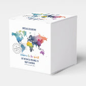 アドベンチャーワアウェイズワールドマップトラベルベビーシャワー フェイバーボックス (正面サイド)