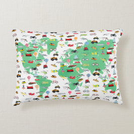 アドベンチャーワアウェイズワールドマップビークル アクセントクッション