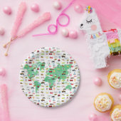 アドベンチャーワアウェイズワールドマップビークル ペーパープレート (パーティー)