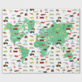 アドベンチャーワアウェイズワールドマップビークル ラッピングペーパー (フラット)