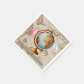 アドベンチャーワアウェイズワールドマップベビーシャワー スタンダードカクテルナプキン (角)