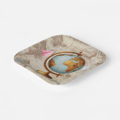 アドベンチャーワアウェイズワールドマップベビーシャワー ペーパープレート (傾斜あり)