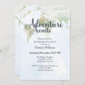 アドベンチャーワアウェイズワールドマップリタイアメントパーティー 招待状 (正面/裏面)