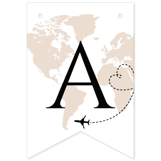 アドベンチャーワアウェイツTRAVEL世界地図卒業 バンティングフラッグ (第1の旗)