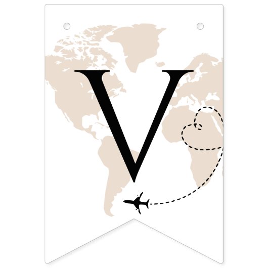 アドベンチャーワアウェイツTRAVEL世界地図卒業 バンティングフラッグ (第3の旗)