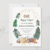 アドベンチャーワンキャンパーの最初の誕生日の招待 招待状 (正面)