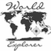 アドベンチャーワールドマップ"World Explorer"スクリプト シール (正面)