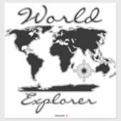 アドベンチャーワールドマップ"World Explorer"スクリプト シール (シート)