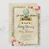 アドベンチャーヴィンテージベビーシャワー招待状 招待状 (正面/裏面)