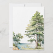 アドベンチャー待ちウッドランドテディベア赤ちゃんシャワー 招待状 (裏面)