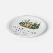 アドベンチャー待ちウッドランドベアーベイビーシャワー ペーパープレート (アングル)