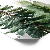 アドベンチャー待ちウッドランド松の木のブライダル歓迎 ポスター (角)