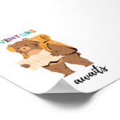 アドベンチャー待ちテディベア探検家の子供 ポスター (角)