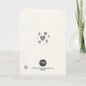 アドベンチャー待ちバニー熱気球グリーティング カード (裏面)