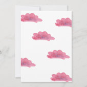 アドベンチャー待ちピンクホットエアバルーンベビーシャワー 招待状 (裏面)