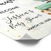 アドベンチャー待ちフローラ赤ちゃんシャワー歓迎サイン ポスター (角)