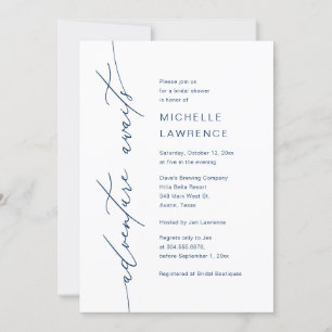 アドベンチャー待ちブライダルシャワーディナーパーティー 招待状