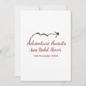 アドベンチャー待ちブライダルシャワー追加の名前矢印マー 招待状 (裏面)